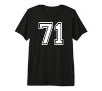 Equipo Universitario con el número 71, número Setenta y un, Que Coincide con el gráfico Camiseta Premium