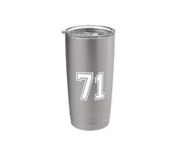 Equipo universitario con el número 71, número setenta y un, que coincide con el gráfico Vaso térmico de acero inoxidable de doble pared