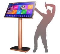 Equipos de Karaoke, Pantalla táctil de 22 Pulgadas KTV Reproductor de Karaoke para Cantar para Fiestas en casa, Cambio de 27 Idiomas, Modo de música Ajustable, Reproductor de Cine en línea,Black-2TB