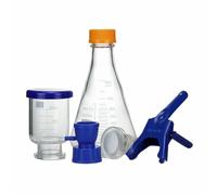 Equipos y suministros de laboratorio Conjunto de aparato for disolventes, unidad vacío con núcleo arena vidrio 1000 ml, vaso filtro 300, matraz receptor tornillo GL45 1 l