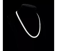 Equirider Collar de Plata de Ley 925 con Cadena de Serpiente Plana de clavícula para Mujer y Hombre, Collares de joyería
