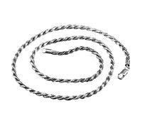 Equirider Collar de Plata de Ley 925 para Hombre, Cadena Trenzada retorcida, joyería para Hombre, Collares y Colgantes
