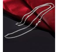 Equirider Collares de Cadena de Plata de Ley 925 para Hombres y Mujeres Collar de Capas de Cadena de Plata sólida