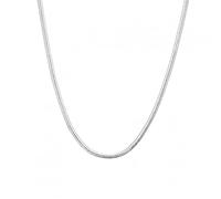 Equirider Joyería para Hombre, Collares de Cadena de Serpiente de Plata de 3mm, 40cm/45cm/50cm/55cm/60cm, Collar de joyería de Plata de Ley 925 para Mujer