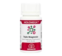 Equisalud - Holomega Triple Magnesio - Relajación Muscular - 50 Cápsulas | Ayuda al Sistema Nervioso Favoreciendo un Descanso Nocturno Reparador - Con Malato, Bisglicinato, ATA Y Vitamina B6