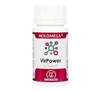 Equisalud - Holomega VirPower | Quercefit® | C, D3 y Zinc | 50 cápsulas | Vitamina C, D3 y Zinc · B1 · Quercefit® 500 mg · Melatonina 1 mg · Liberación 8 h