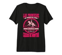 Equitación Caballo Las Princesas Llevan Cascos De Montar Camiseta Premium