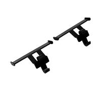 equlup 1 par de alas de alerón para zapatos, zuecos, zapatos, alas de, decoración, zapatillas de ABS, colgante de, colgante de agujero de regalo de verano para niños y amantes de los (Negro)