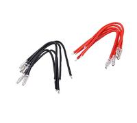 equlup 10 cables de motor RC, cable de silicona de 16 AWG, cable de extensión de conector de balas suaves con enchufe de goma de 4 mm para motor de cepillo RC