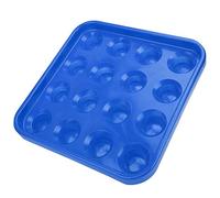 equlup Bandeja de Transporte de Bolas de Billar, 25x25x4cm/9,8x9,8x1,6 Pulgadas Bandeja de Almacenamiento de Bolas de Billar para 16 Bolas Bandeja estándar para Bolas de Billar (Azul)