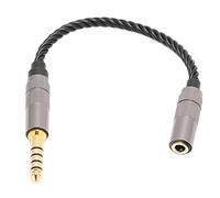 equlup Cable Adaptador de Auriculares Macho a Hembra, 15 cm/0,49 pies Chapado en Oro 4,4 mm balanceado Macho a 3,5 mm estéreo Hembra Cable Adaptador para Amplificador Mezclador
