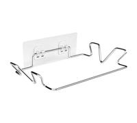 equlup Colgadora de bolsas de basura de acero inoxidable, 2.4 x 5.5 x 7.3in estante de almacenamiento colgante de colgantes múltiples contenedores de colgantes adhesivos de la pared para