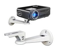 equlup Estante para proyector, Giratorio de 360°, aleación de Aluminio, Mini proyector, Montaje en Pared, DSLR Ajustable, Soporte de Pared, Soporte para suspensión de vídeo LED para Cine