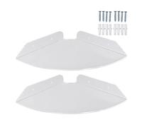 equlup Floating Corner Shelves, 2pcs Wall Mount Storage Display Rack Quarter Round Hanging Corner Organizer for Bedrooms Living Shower Rooms (Transparent)