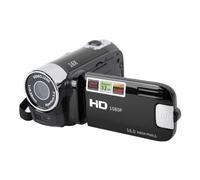 equlup Full HD 1080p 4K 48MP Video Camera Viduperordia 2.7in TFT Pantalla rotativa 16x Cámara de Video de Zoom Digital con Cable USB (Negro)
