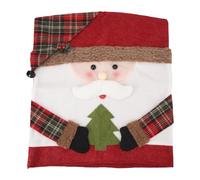 equlup Fundas para Silla de Cena de Navidad, 20,5x18,5 Pulgadas de algodón Fundas traseras Suaves Antiarrugas Antideslizante para Silla de Navidad Fundas de Paquete Completo Que Cubre (Satán)