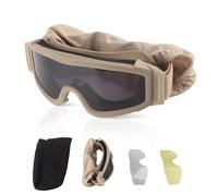 equlup Gafas resistentes al viento para exteriores, gafas de desierto, resistentes al viento, color caqui, a prueba de arena, con 2 lentes para hombres y mujeres, motocicleta, esquí, ciclismo