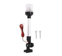 equlup Luz de fondeo, CA/CC 12-24 V, luz de popa, 3 NM de visibilidad, lámpara de navegación marina plegable, todo horizonte, IP67, resistente al agua, LED blanco para pontones y (12 pulgadas)