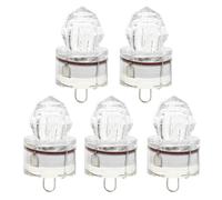 equlup Luz para señuelos de Pesca, 5 Unidades Plástico de Luces LED subacuáticas en Aguas Profundas Impermeables con Apertura automática luz Pesca con curricán señuelos para Agua Salada y Agua Dulce