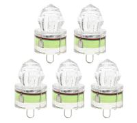 equlup Luz para señuelos de Pesca, 5 Unidades Plástico de Luces LED subacuáticas en Aguas Profundas Impermeables con Apertura automática luz Pesca con curricán señuelos para Agua Salada y Agua Dulce