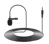 equlup Micrófono de Solapa, Condensador de micrófono de 3.5 mm Clip-on Collar micrófono Mini Amplificador de Voz portátil para la Conferencia de Laptop de teléfonos móviles
