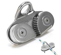 equlup Mordaza Acero Inoxidable para Kayak con Anilla guía Inoxidable; mordazas Marinas Alta Resistencia para Cuerdas de 5 a 15 mm, aptas para veleros, Kayaks, canoas y Botes