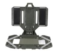 equlup Soporte para teléfono para Chaleco, 119-170 mm/4,7-6,7 Pulgadas Tablero de teléfono de navegación Soporte de Placa ABS Plegable Soporte para teléfono Inteligente en el Pecho Manos (DE Verde)