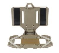 equlup Soporte para teléfono para Chaleco, 119-170 mm/4,7-6,7 Pulgadas Tablero de teléfono de navegación Soporte de Placa ABS Plegable Soporte para teléfono Inteligente en el Pecho Manos (Caqui)