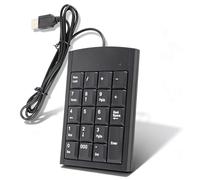 equlup Teclado numérico con Cable, Teclado numérico USB pequeño y portátil, Teclado numérico USB 19 Teclas para Contabilidad financiera con portátiles Ordenadores de sobremesa y PC
