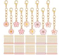 Equsion 100 llaveros de flores rosas, recuerdos de fiesta de flores rosas para mujeres, niñas, amigas, suministros de regalo para el día de la madre, boda, despedida de soltera, baby shower, regalos