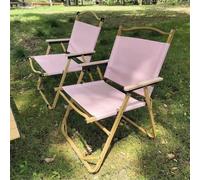Eqvexd Silla de Camping Plegable portátil con reposabrazos de Madera, Ideal for Exteriores, campamentos, Festivales, Jardines y Pesca.(62 * 43 * 52cm)