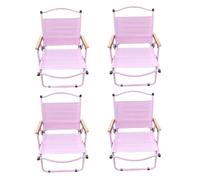 Eqvexd Silla de Camping portátil y Plegable con reposabrazos de Madera, Ideal for Picnic, Playa, césped, Barbacoa, Camping, Pesca y Viajes.(76 * 49 * 52cm 4pcs)