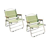 Eqvexd Silla de Playa Plegable for Acampar, portátil for Exteriores con reposabrazos de Madera Maciza, Ideal for Pesca, Senderismo, Picnic en el césped, soporta 159 kg.(63 * 43.5 * 54cm 2pcs)