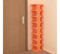 Eqvexd Zapatero Estrecho y Alto 5/9 Niveles Organizador de Zapatos Apilable Que Ahorra Espacio Estante Vertical Portátil for Entrada Fácil Montaje sin Herramientas(Orange,9 Tiers)