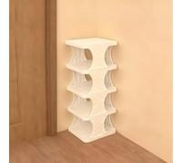 Eqvexd Zapatero Estrecho y Alto 5/9 Niveles Organizador de Zapatos Apilable Que Ahorra Espacio Estante Vertical Portátil for Entrada Fácil Montaje sin Herramientas(White,5Tiers)