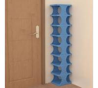 Eqvexd Zapatero Estrecho y Alto 5/9 Niveles Organizador de Zapatos Apilable Que Ahorra Espacio Estante Vertical Portátil for Entrada Fácil Montaje sin Herramientas(Blue,9 Tiers)