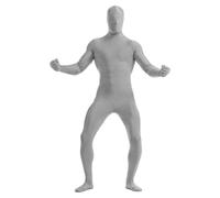 EQWIGKEIT Mono de cuerpo completo para hombre para adultos, traje de cuerpo completo ajustado unisex mono elástico cosplay disfraz de Halloween segunda piel adultos cara abierta bodysuit, XL