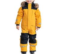 EQWIGKEIT Traje de nieve para niña, unisex, mono de esquí, impermeable, resistente al viento, mono de nieve, mono de invierno, mono funcional con capucha, traje de esquí cálido, traje de invierno de