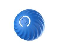 EQWQSIXD Funny Play With Smart - Bola de movimiento automático revolucionario para mascotas activas, pelota inteligente de TPR con 2 modos, color azul sostenible