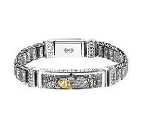 EQWQSIXD Pulsera Feng Shui Pi Xiu estilo chino giratorio para hombres y mujeres, amuleto retro de 20 cm