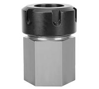 ER - 32 Bloque de pinza hexagonal, portaherramientas de mango cuadrado para torno CNC, pinza de muelle con orificio pasante para el mecanizado de piezas largas, soporte de precisió