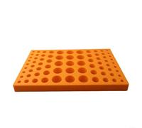 ER - Caja de almacenamiento con 80 agujeros para máquinas herramientas CNC, organizador de polipropileno para brocas de fresado ER25 ER32, bandeja de taller de empalme rápido (pinza de 75 agujeros)