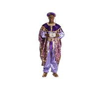 ER Disfraz de Rey Mago. Melchor, Gaspar, Baltasar. Varias tallas. (Baltasar, Adulto. talla única)