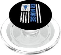ER Enfermera Sala de emergencias Enfermera Bandera de EE. UU. Vintage PopSockets PopGrip para MagSafe