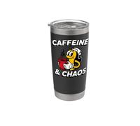 ER Nurse Caffeine & Chaos Medical Humor Vaso térmico de acero inoxidable de doble pared