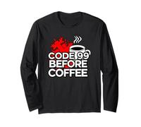 ER Nurse Code 99 Before Coffee Medical Humor Manga Larga