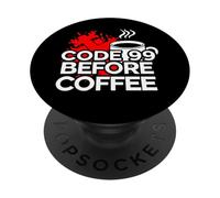 ER Nurse Code 99 Before Coffee Medical Humor PopSockets PopGrip Adhesivo