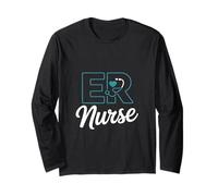 ER Nurse Funny Estetoscopio Corazón Dicho Manga Larga
