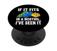 ER Nurse Humor If It Fits In A Nostril PopSockets PopGrip Adhesivo