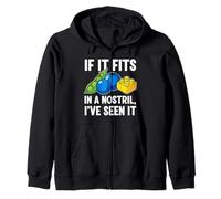 ER Nurse Humor If It Fits In A Nostril Sudadera con Capucha